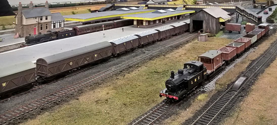 7341 and 639 freight trains at Chinley